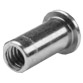 Rivet Nut - Round, Smooth Body, Large Flange - Flat Head (Heavy Duty)